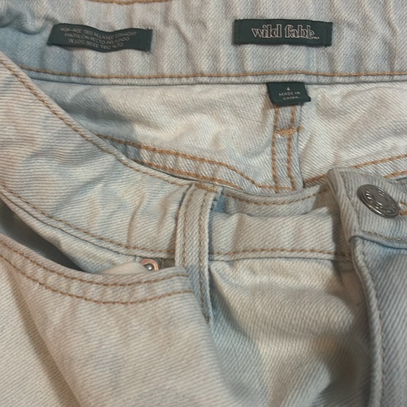 Wild Fable High-Rise 90s Relaxed Straight Dad Jeans Light Blue - Picture 4 of 5